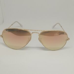 Ray-Ban Gold and Pink Men's Aviator Sunglasses